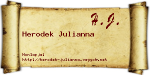 Herodek Julianna névjegykártya